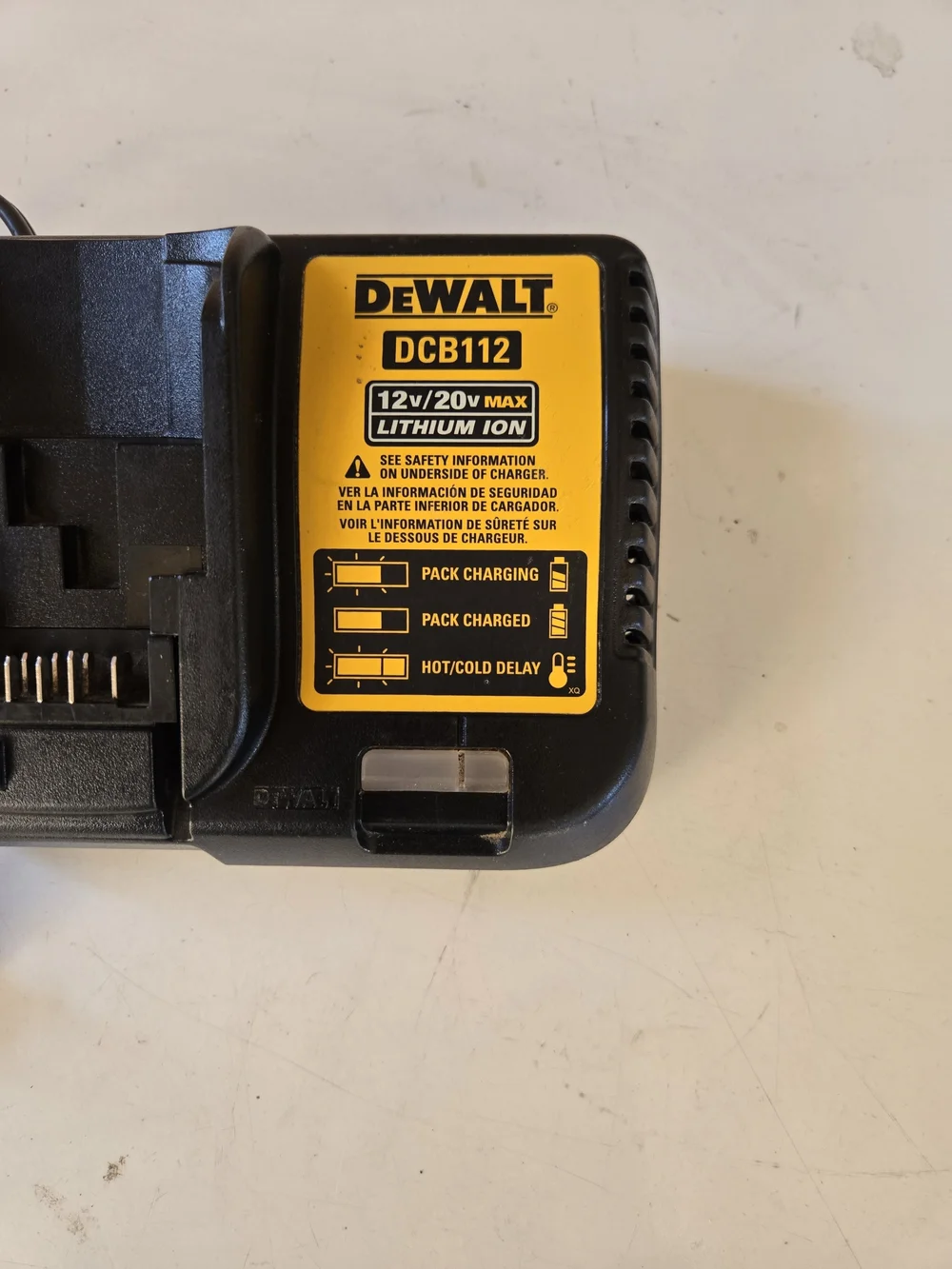 Black and Yellow Battery Charger - DCB112